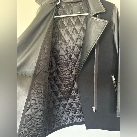 Wilfred Free Moto Fei Coat Black Size Medium - Picture 10 of 11